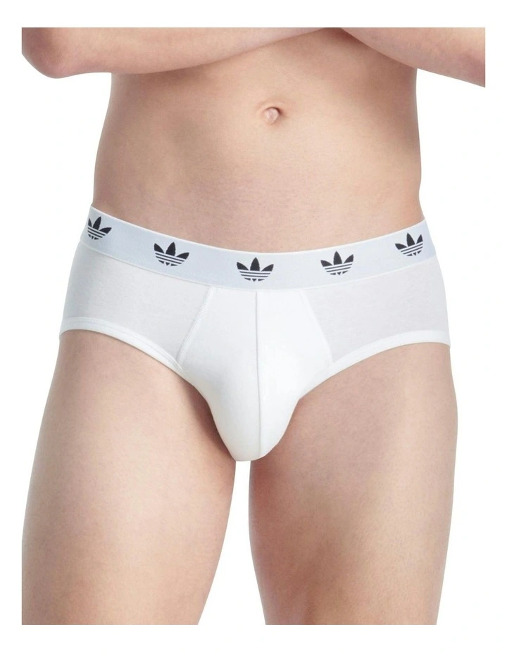 3 Pack Comfort Flex Cotton Brief Underwear in White image 1