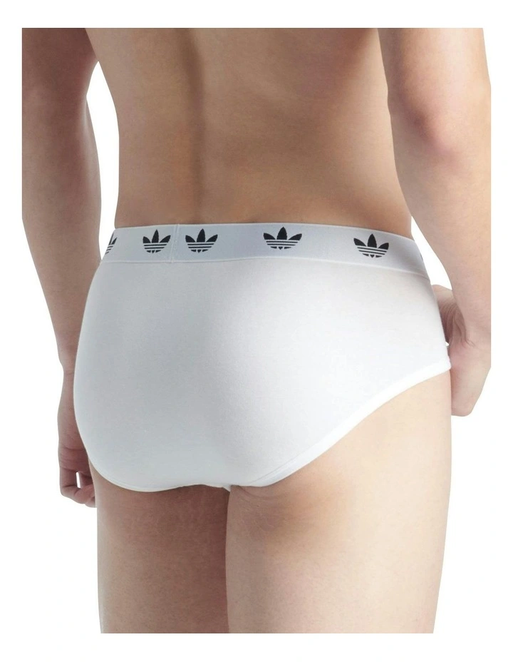 3 Pack Comfort Flex Cotton Brief Underwear in White image 2