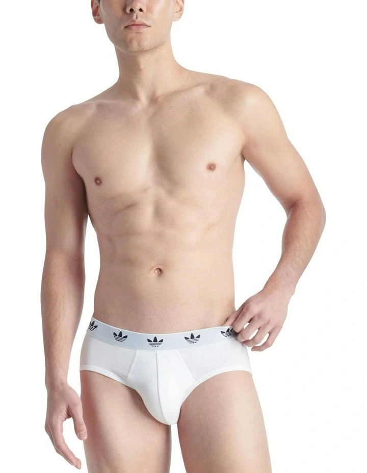 3 Pack Comfort Flex Cotton Brief Underwear in White image 4