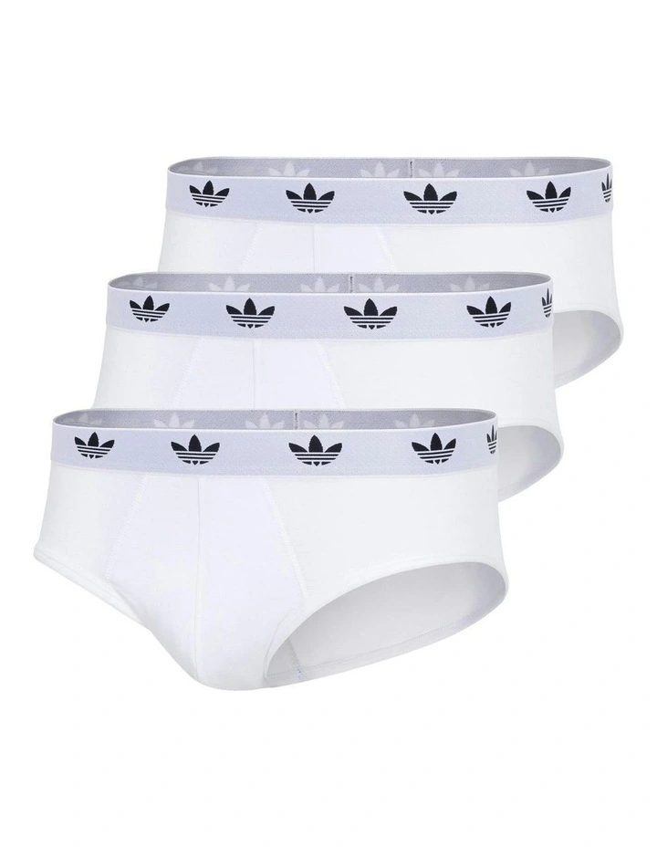 3 Pack Comfort Flex Cotton Brief Underwear in White image 5