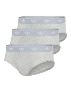Comfort Flex Cotton Underwear Brief 3 Pack in Heather Grey