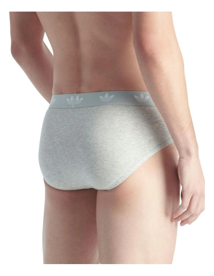 Comfort Flex Cotton Underwear Brief 3 Pack in Heather Grey image 3