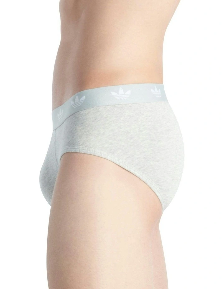 3 Pack Comfort Flex Cotton Brief Underwear in Heather Grey image 3
