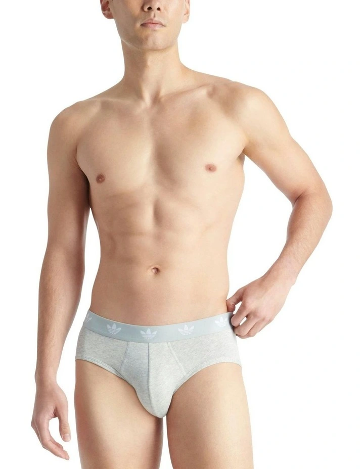 3 Pack Comfort Flex Cotton Brief Underwear in Heather Grey image 4