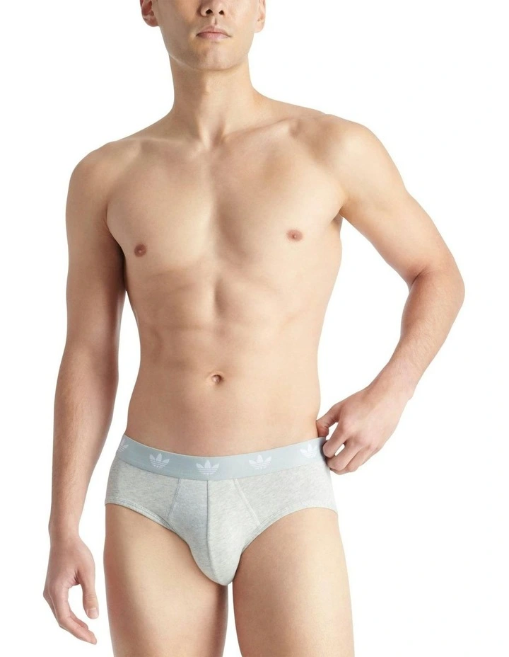 Comfort Flex Cotton Underwear Brief 3 Pack in Heather Grey image 5