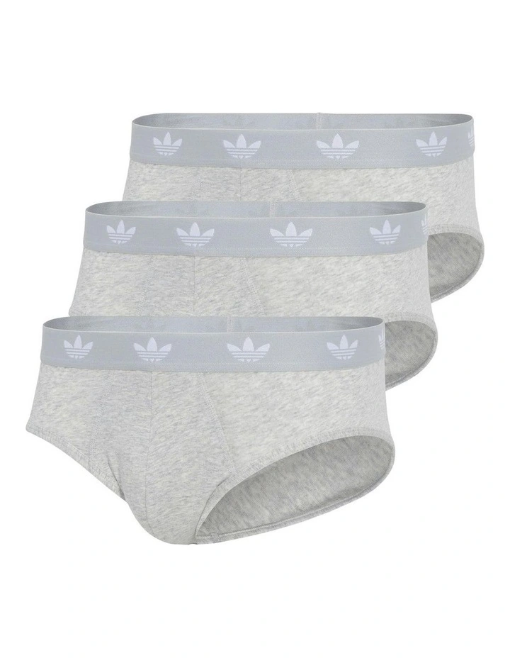 3 Pack Comfort Flex Cotton Brief Underwear in Heather Grey image 5