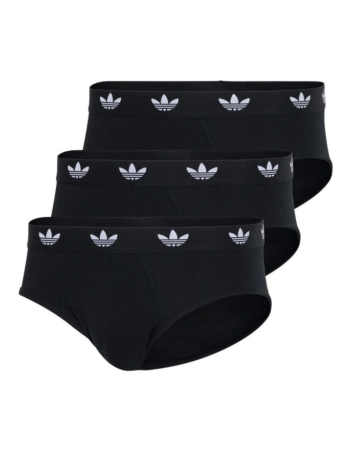 Comfort Flex Cotton Brief Underwear Pack of 3 in Black image 1