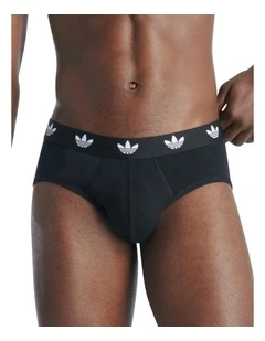 3 Pack Comfort Flex Cotton Brief Underwear in Black