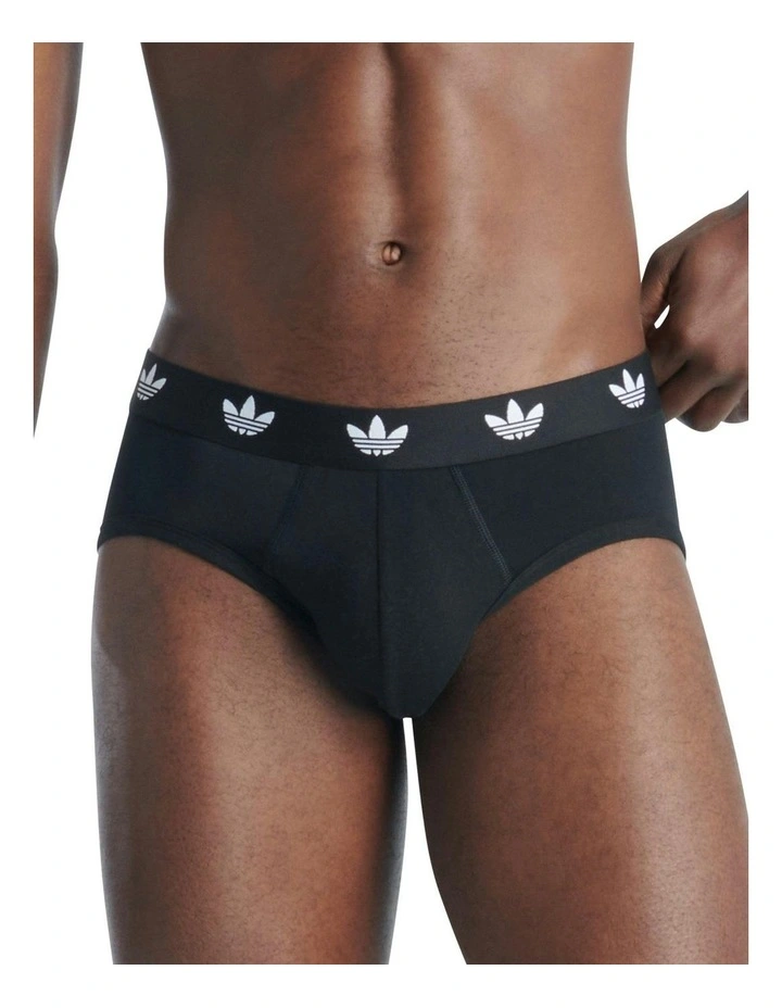 3 Pack Comfort Flex Cotton Brief Underwear in Black image 1