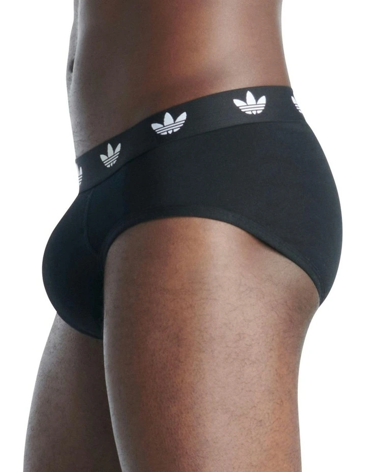 3 Pack Comfort Flex Cotton Brief Underwear in Black image 3
