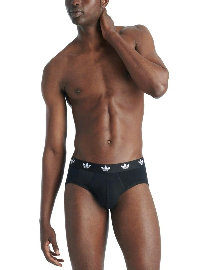 Comfort Flex Cotton Brief Underwear Pack of 3 in Black image 5