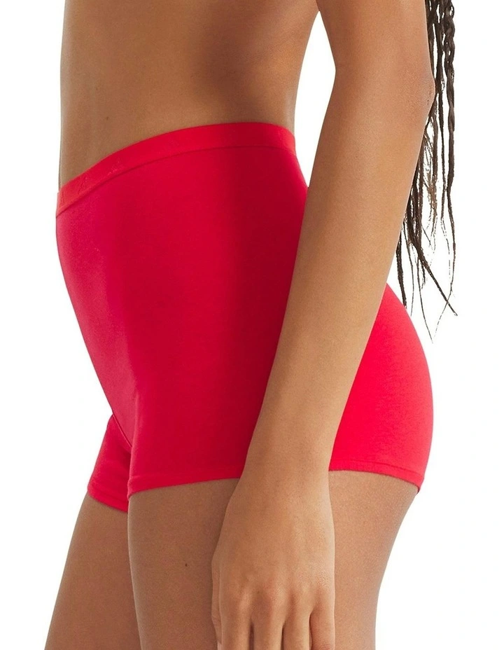 Active Essentials Cotton Shortie Underwear in Pure Ruby image 3