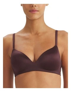Active Micro Wirefree Contour Plunge Bra in Shadow Brown
