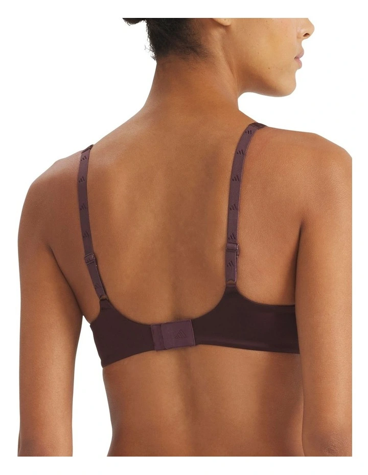 Active Micro Wirefree Contour Plunge Bra in Shadow Brown image 2