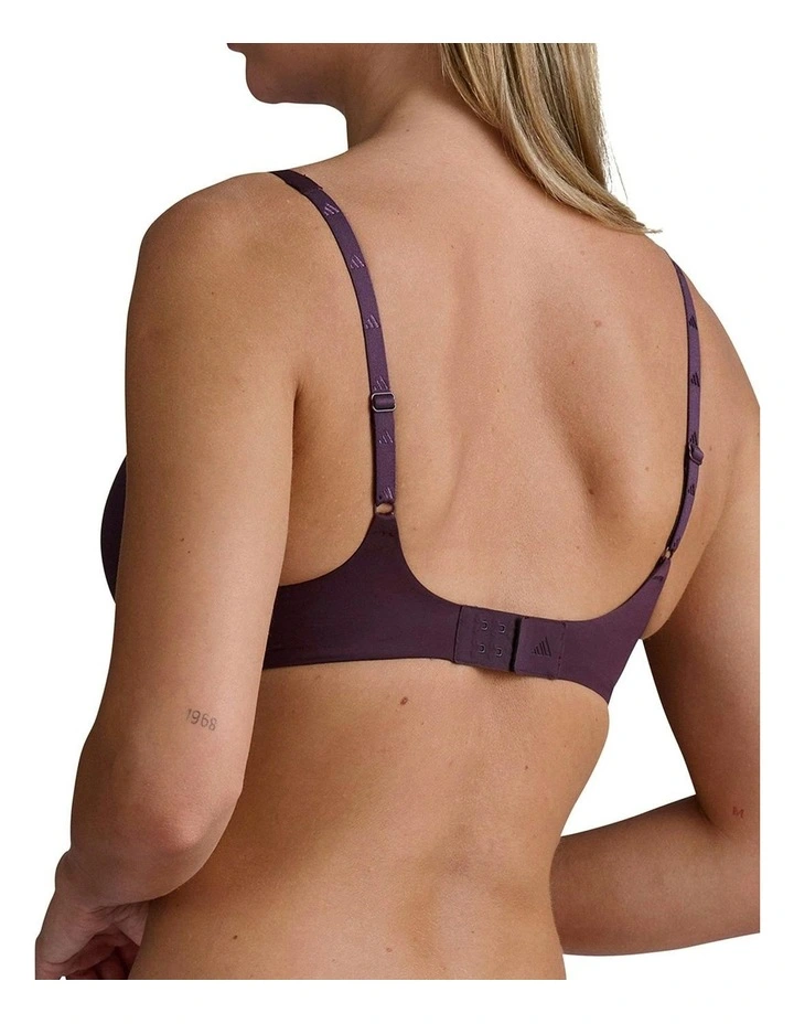Active Micro Wirefree Contour Plunge Bra in Shadow Brown image 2