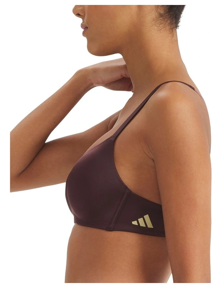 Active Micro Wirefree Contour Plunge Bra in Shadow Brown image 3