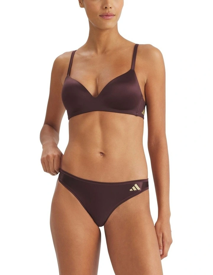 Active Micro Wirefree Contour Plunge Bra in Shadow Brown image 5