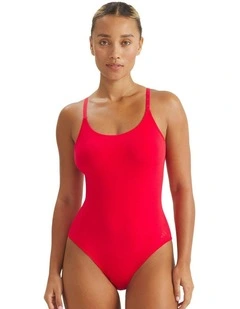 Active Essentials Cotton Underwear Bodysuit in Pure Ruby