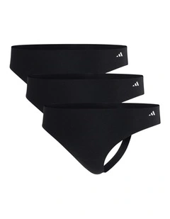 3 Pack Active Light Flex Thong Underwear in Black