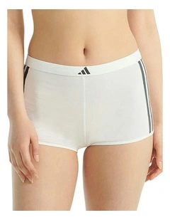 Active Essentials Cotton 3 Stripes Shorty Brief in White