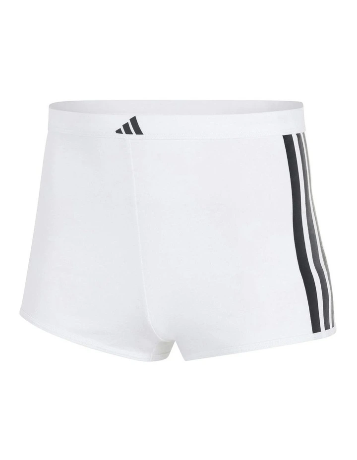 Active Essentials Cotton 3 Stripes Shorty Brief in White image 5
