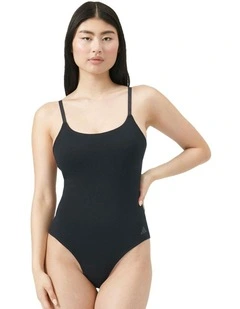 Active Essentials Cotton Underwear Bodysuit in Black