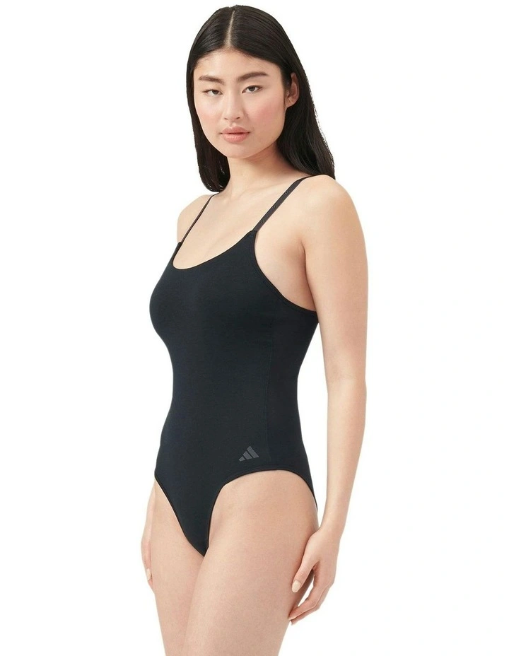 Active Essentials Cotton Underwear Bodysuit in Black image 3