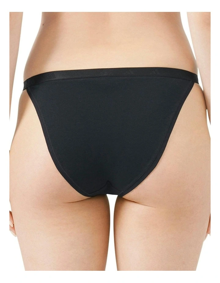 3 Pack Active Essentials Cotton String Bikini Brief in Black image 3