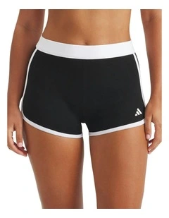 Active Essentials Cotton Contrast Dolphin Shorty Brief Underwear in Black