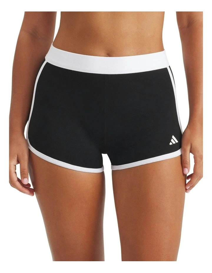 Active Essentials Cotton Contrast Dolphin Shorty Brief Underwear in Black image 1