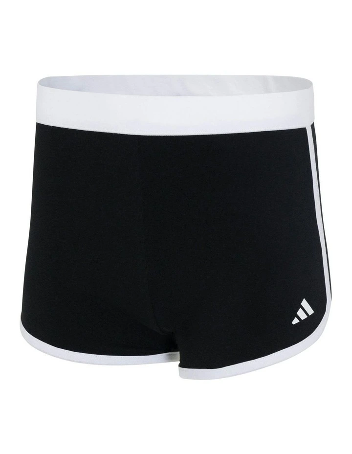 Active Essentials Cotton Contrast Dolphin Shorty Brief Underwear in Black image 4