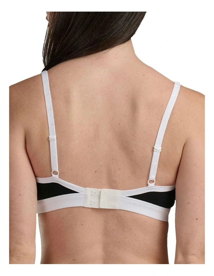 Active Essentials Cotton Contrast Triangle Bralette image 2