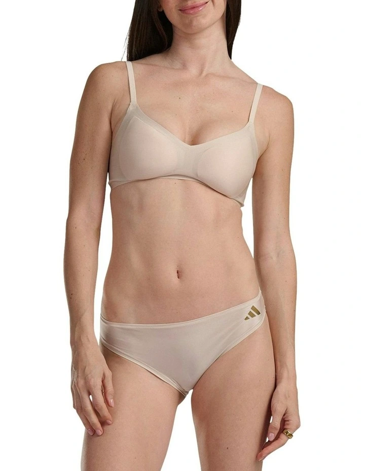 Active Micro Contour Bonded Wirefree Padded Push-Up Bra in Crystal Linen image 4