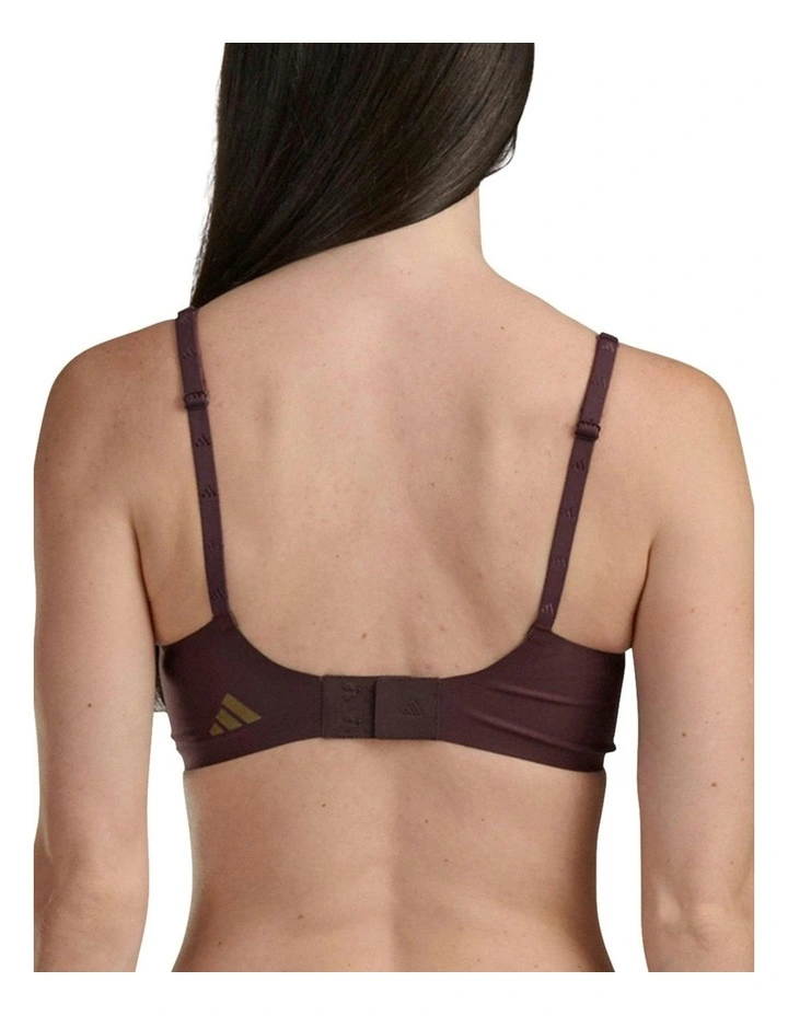 Active Micro Contour Bonded Wirefree Padded Push-Up Bra in Shadow Brown image 2