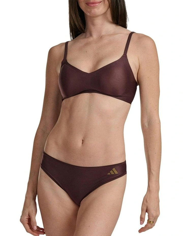 Active Micro Contour Bonded Wirefree Padded Push-Up Bra in Shadow Brown image 4