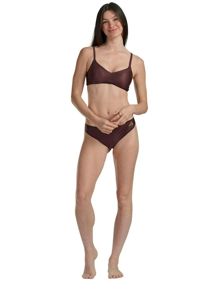 Active Micro Contour Bonded Wirefree Padded Push-Up Bra in Shadow Brown image 5