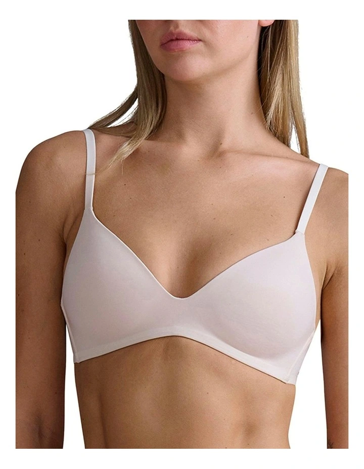Active Micro Wirefree Contour Plunge Bra in Crystal Linen image 1