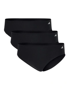 3 Pack Active Light Flex Bikini Brief Underwear in Black