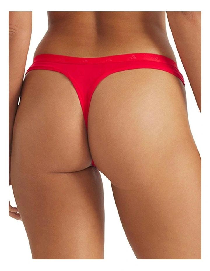 3 Pack Active Essentials Cotton Low Rise Thong Underwear in Assorted image 3