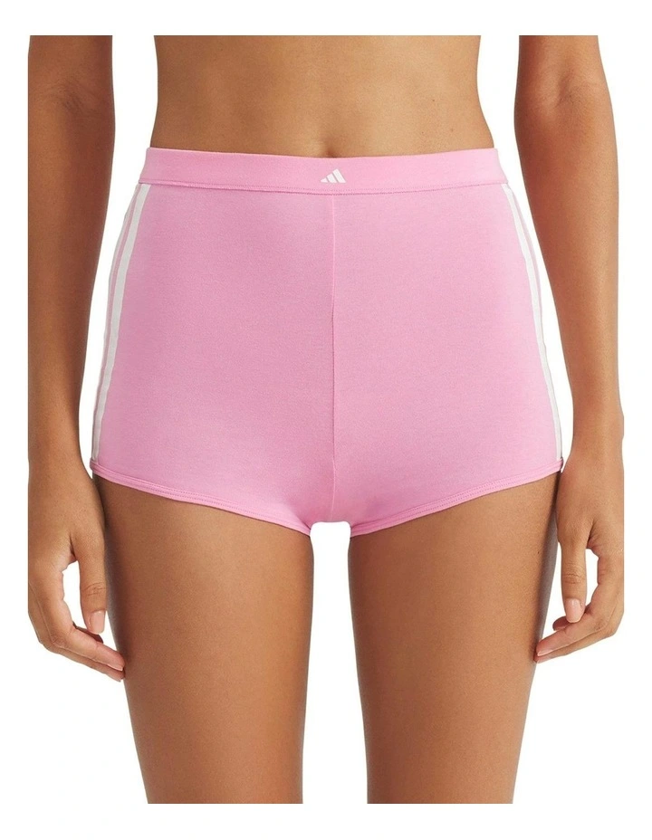 Active Essentials Cotton 3 Stripes Shorty Brief in St Tropic Bloom image 1