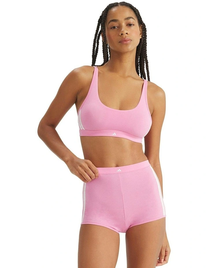 Active Essentials Cotton 3 Stripes Shorty Brief in St Tropic Bloom image 4