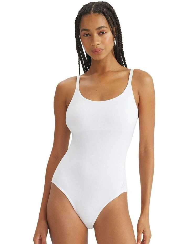 Active Essentials Cotton Underwear Bodysuit in White image 1