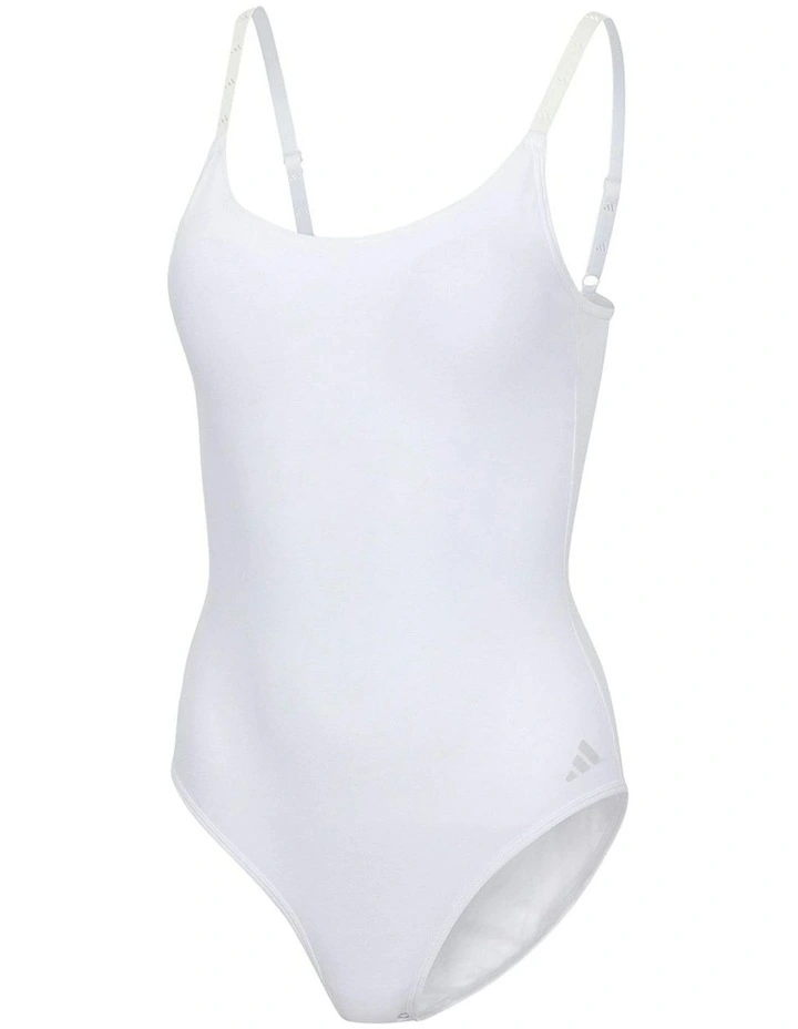 Active Essentials Cotton Underwear Bodysuit in White image 6