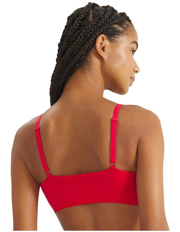 Active Essentials Wirefree Cotton Scoop Bralette in Pure Ruby image 4