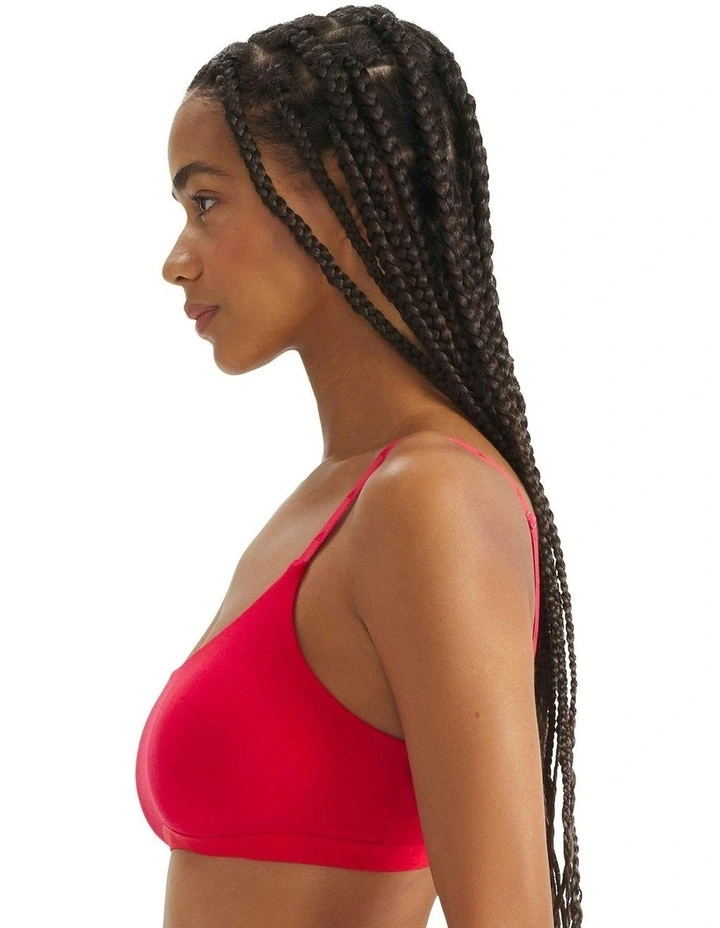 Active Essentials Wirefree Cotton Scoop Bralette in Pure Ruby image 5
