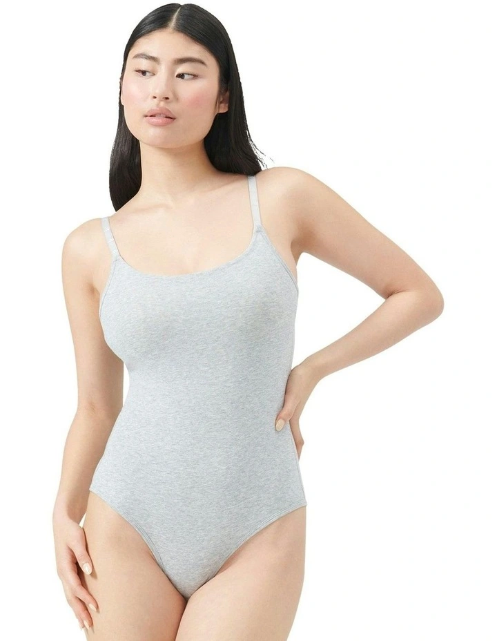 Active Essentials Cotton Underwear Bodysuit in Medium Hthr Grey image 1