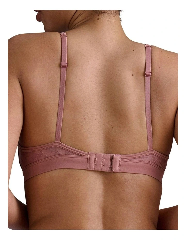 Microterrot Monogram Logo Unlined Triangle Bralette in Warm Clay image 2