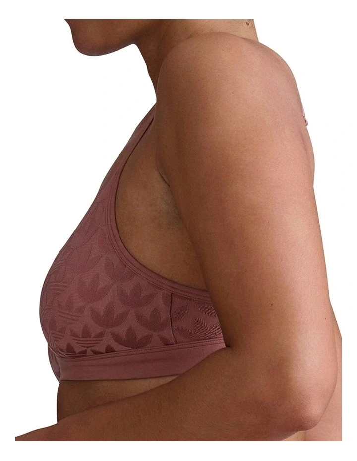 Microterrot Monogram Logo Unlined Triangle Bralette in Warm Clay image 3