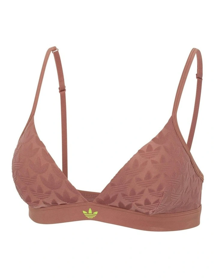 Microterrot Monogram Logo Unlined Triangle Bralette in Warm Clay image 4