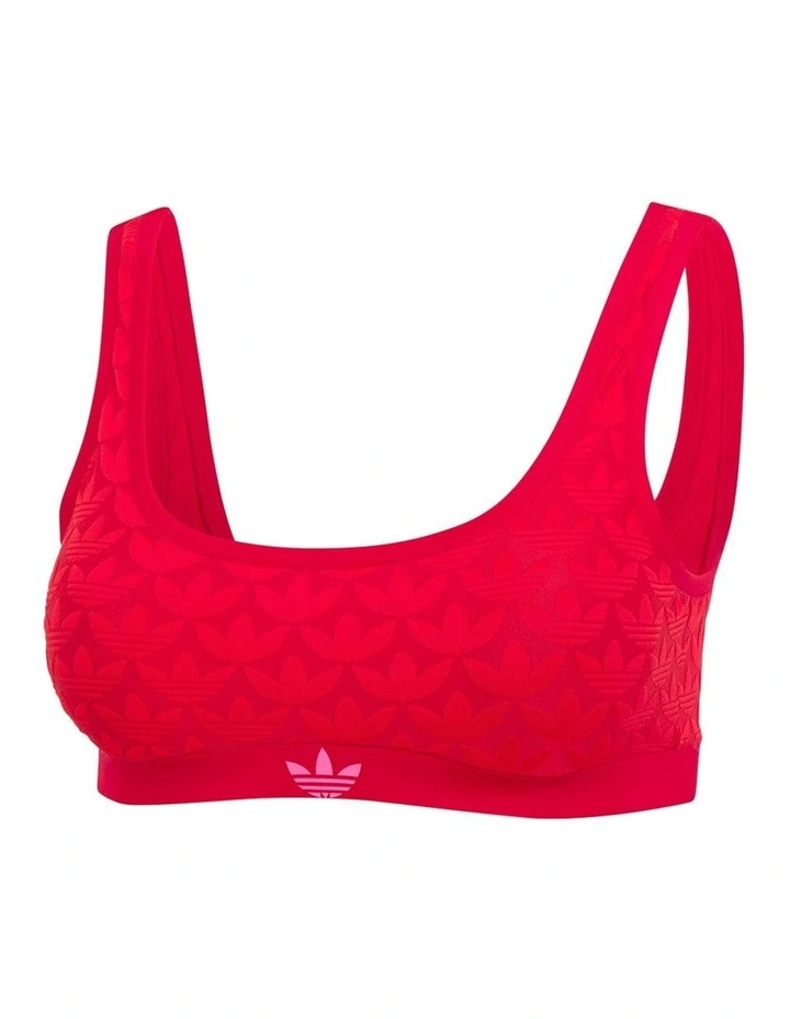 Microterrot Monogram Comfort Scoop Padded Bralette in Better Scarlett image 5